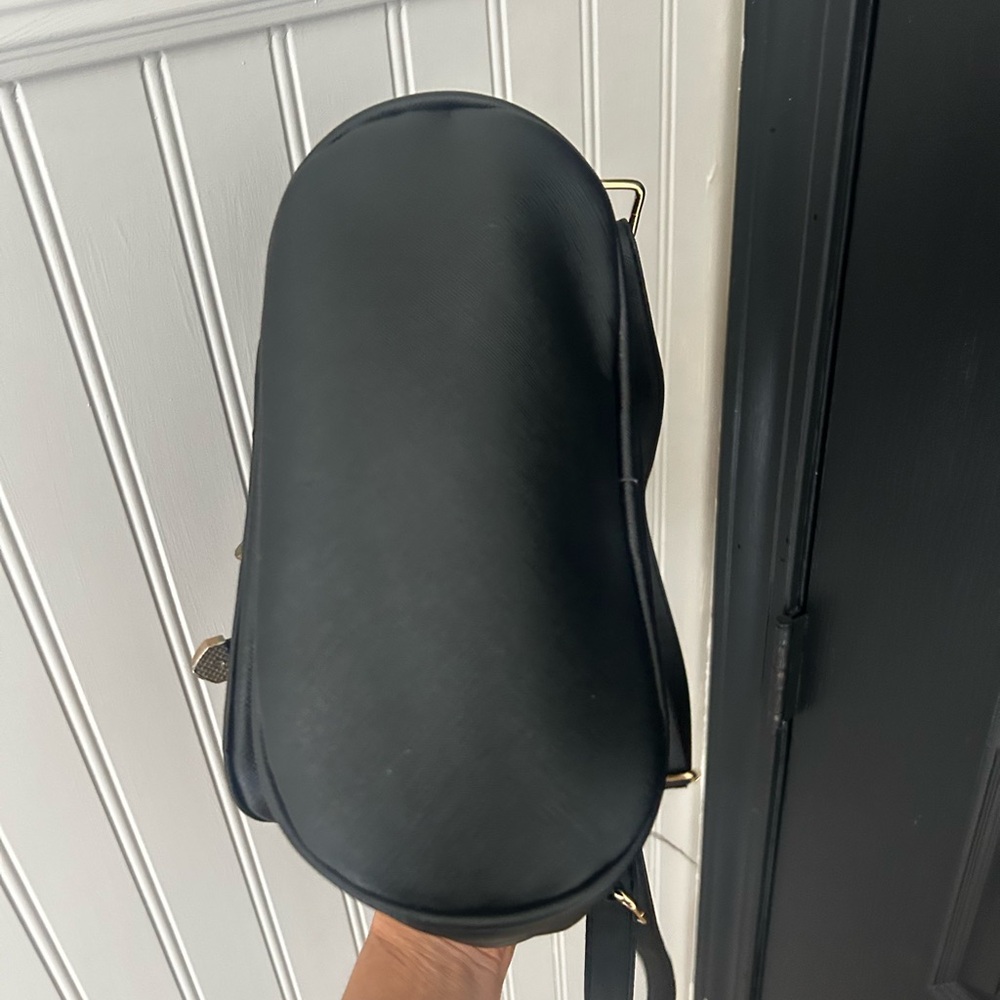 Black Mini Backpack with Bow Accent - Picture 8 of 9